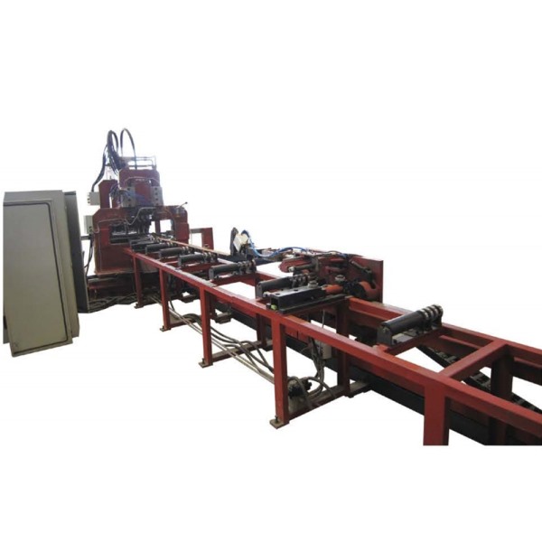 CNC Flat Steel  Punching & Cutting Line -plate width 120mm，hole φ40mm 